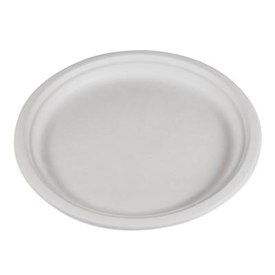 China Minimalist 3 Compartment Take Away Dishes And Round Sugarcane Dishes for sale