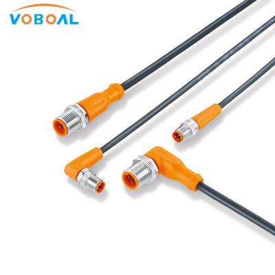 China PUR PVC IFM Sensor Connector EVC084 Connecting Cable With Plug 25 M PUR-cable M12 Connector for sale