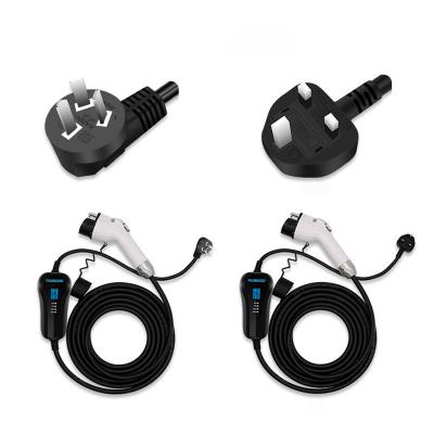 China Home Charging Ev Electric Vehicle 8/16A Charger 250V Level 2 With 5m Cable for sale