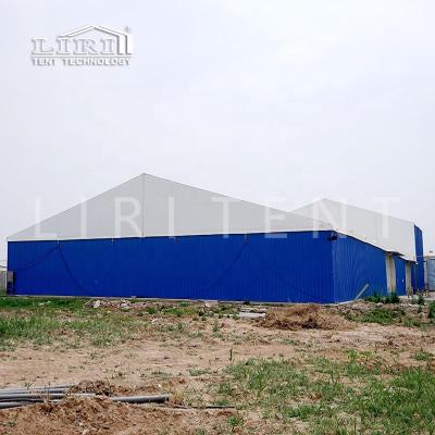 China Used Alloy 6061/T6 (15HW) PVC Warehouse Storage Buildings High Quality Aluminum Temporary Tent With Sandwich Sidewall For Sale for sale