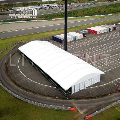 China 15x50m large clear span Arcum dome tent for outdoor car racing sports events in Japan ABT for sale