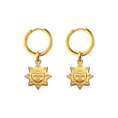 China Environmental Friendly Hot Selling Jewelry Earring For Women Gold Plated Stainless Steel Earrings Pendant for sale