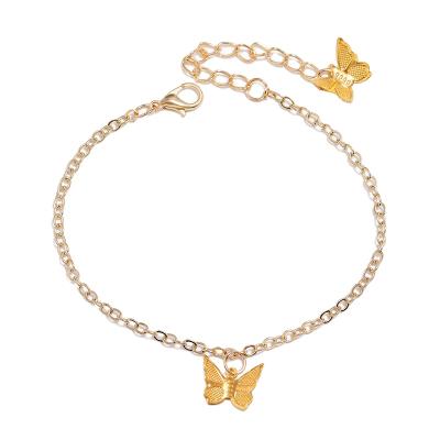 China Latest Ankel Bracelet Foot Jewelry High Quality Gold Plated Butterfly Anklet Chain Foot Accessories for sale