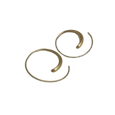 China 2021 hot product FASHIONABLE summer women jewelry real gold plated metal circle copper earrings for sale