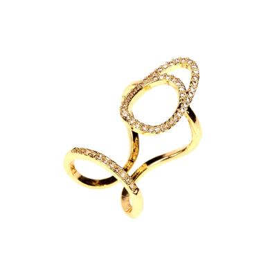 China CLASSIC rings copper European and American fingertip jewelry nail gold hand accessories for women for sale