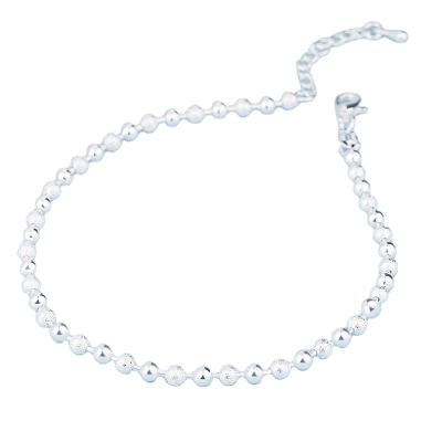 China FASHIONABLE Bracelets Bangles Simple Personality Jewelry Silver Plated Copper Beads Anklets for sale