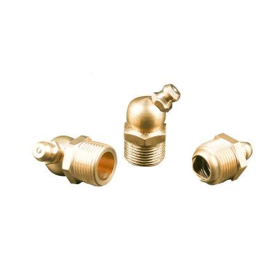 China Automotive Parts Copper Metric Bend M4-M16X1.5 Copper Nozzle Grease Nozzle Pressure Lubricator Accessories for sale