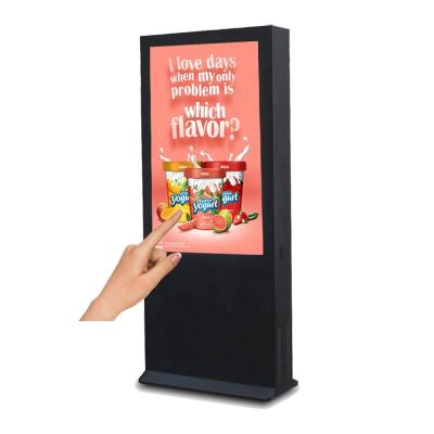 China 55 Inch Indoor Outdoor Advertising Display Touch Screen Advertising Kiosk for sale