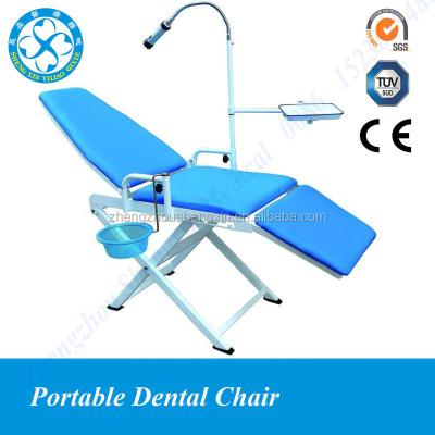 China Hot Selling Flow Chair With LED Operation Lamp Portable Dental Chair Foldable Dental Chair Lamp Dentist Chair LYC 9601-2 for sale