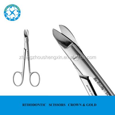 China ORTHODONTIC CROWN or GOLD SCISSORS /CURVED SCISSORS price for surgical part for sale