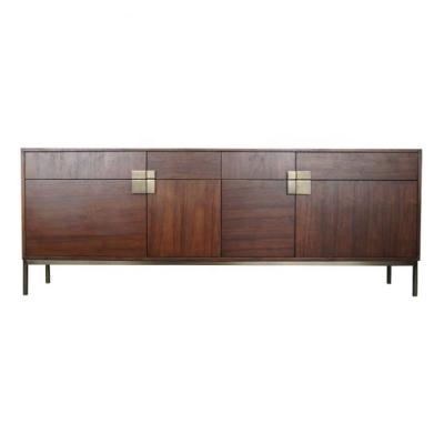 China Storage Modern Design Plywood Buffet Cabinet Sideboard With Metal Base For Dining Room Furniture for sale