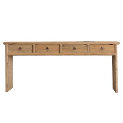 China Other Design Vintage Modern Antique Elm Wood Desk Entry Table Console Table With Storage for sale