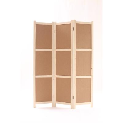 China Note Corkboard Surface allows you to create your own Artwork 2021 Newly Folding Wood Screen\Screen Room Divider and for sale