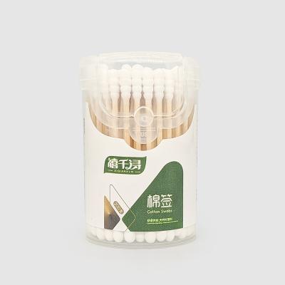 China Factory Eco-friendly biogradable earbuds q-tips disposable cotton pads cotton sticks bamboo cotton swab for sale