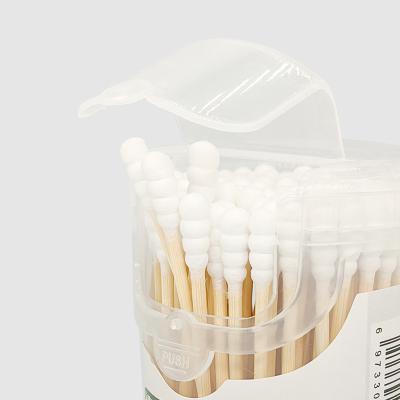 China Cleaning cotton swab collection cotton swab long handle gun cleaning high quality wooden household eco-friendly makeup for sale