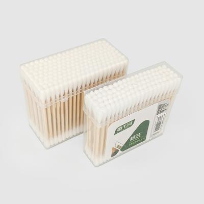 China Cheap Price Eco-friendly 100pcs Ear Cleaning Stick Bamboo Wooden Cotton Buds Bamboo Cotton Pad for sale