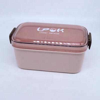 China Eco Friendly Environment Friendly Plastic Compartment Lunch Box With High Transparent Lid for sale