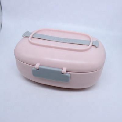 China Two Compartments Plastic Eco - Friendly Colorful Lunch Box With Handle For Kids for sale