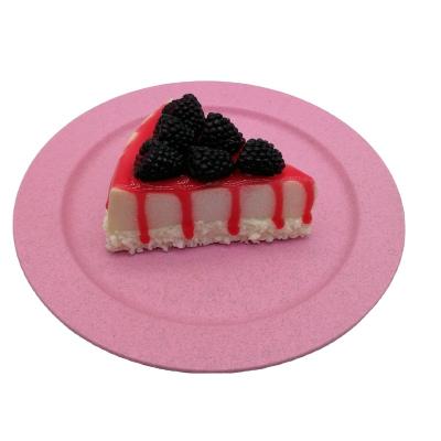 China Sustainable Biodegradable Bamboo Fibers Plastic Dish For Cakes And Dishes Cake Dish for sale