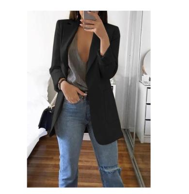 China Autumn Plus Size Temperament Lapel Coat Suit Cardigan Viable Thin Casual 2021 Women Coats Fashionable Jackets for sale