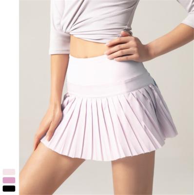 China 2022 viable new casual fitness running breathable women's sports tennis anti-glare short skirt pleated for sale