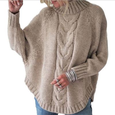 China Autumn And Winter New Plus Size Bat Sleeve Breathable Ladies Knitted Sweaters Women Tops Loose Pullover Sweater Sweater for sale