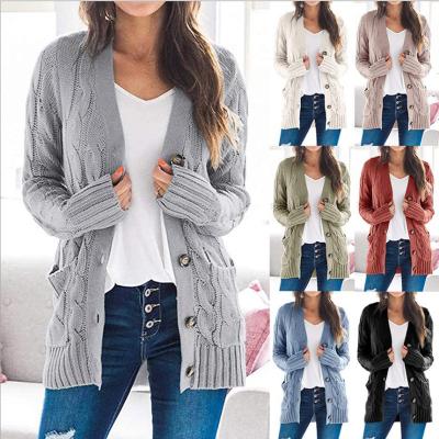 China 2022 New Women's V-Neckline Breathable Straight Long Sleeve Sweaters For Women Long Sweater Cardigan Coat for sale