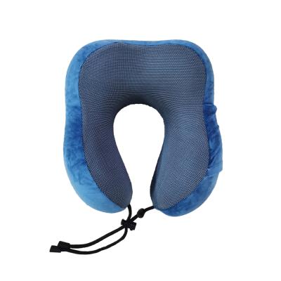 China Aircraft Magnetic Magnetic Cloth Storage Travel Pillow Memory Foam Cervical U Shaped Pillow for sale