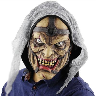 China Festival Celebration Halloween Monster Pimp Horror Latex Ghost Headgear Zombie Death Facemask for sale