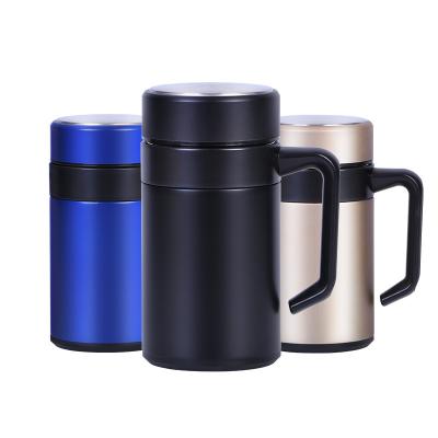 China Agriculture 304 Stainless Steel Insulation Cup Office Water Cup With Handle Tea Leakage Business Gifts for sale