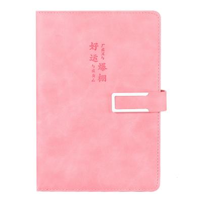 China Retro Hardcover Book Business Gifts Literary Notebook A5 Customized LOGO PU Notebook With U Buttons for sale