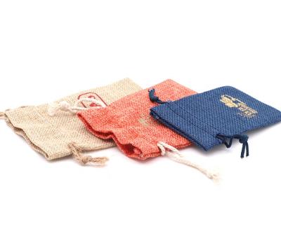 China Recyclable Eco - Friendly Jute Drawstring Bag Pouches For Wheat , Rice And Coffee Beans , Cosmetic Instrument Packaging for sale