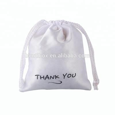 China Boutibox BB-T25 Satin Drawstring Gift Pouch Small Wedding Favors Bag Baby Shower Thank You Pouches for sale