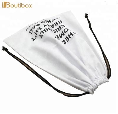 China Boutibox BS-36 Advertising Bags Recyclable Fabric Drawstring Cotton Bag Custom Logo for sale