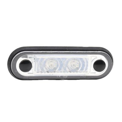 China 2 LED 8.2x2.2cm Clear Amber White Red Blue Green Pickup Truck Side Lights LED License Plate Turn Signal Lights for sale