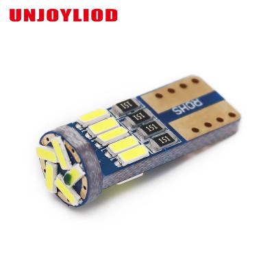 China Error free T10 CANBUS 15SMD 3014 LED car side tail light bulb t10 white canbus w5w 194 168 led 23x10mm for sale