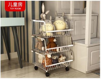 China Modern Stackable Metal Bin Basket  , Open Front Wire Storage Baskets for sale