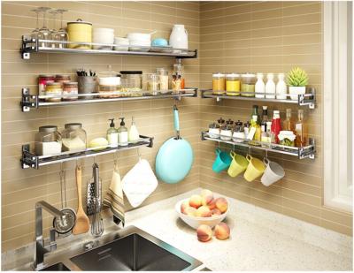 China Multi Function Wall Shelves For Kitchen Storage , Seasoning Kitchen Wall Hanging Rack for sale