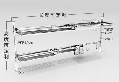 China Estante de la cocina del acero inoxidable del organizador del almacenamiento de 2 gradas en la encimera en venta