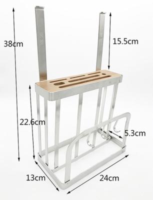 Chine Organisateur fixé au mur de couvercle de Cookware, étagères de fil d'acier inoxydable de hachoir à vendre