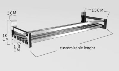 China Cremalheira fixada na parede lisa lustrada do banheiro nenhum hardware visível dos conectores ou da suspensão à venda