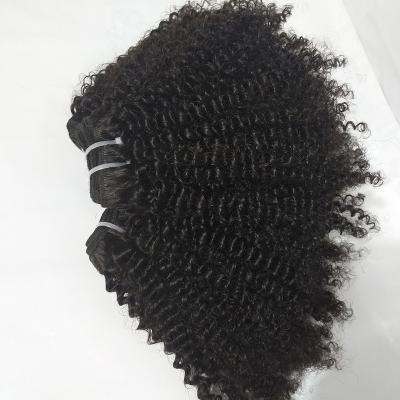 China Can be changed the design to any texture as you like Virgin Remy Malaysian Afro Curly Curl for Sew in Soft Hair Weave Hand Hair Extension for sale