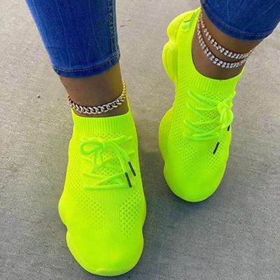 China Fashion Trend Women Light Up Tennis Shoes Lace Up Low Top Breathable Sneakers Cut Out Fancy Sports Shoes for sale