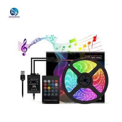 Cina LANDSCAPE China New Product Led 5050 RGB Light Strip 24v USB Music Voice Control Indoor Lamp Led Strip Light in vendita