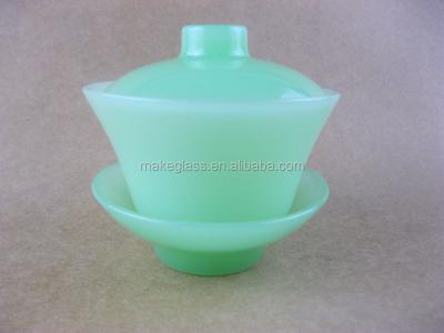 China Sustainable Drinking Glass Mug Made Of Jade / Jade Glass Mug Set for sale