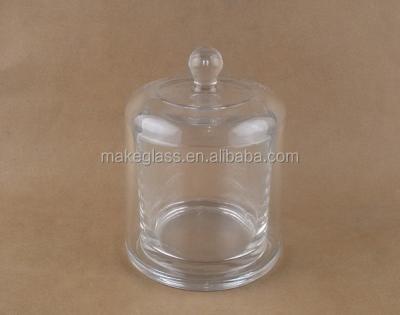 China Home Decoration Unique Design Glass Candle Jar With Bell Shaped Glass Candle Holder for sale