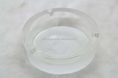 China Eco - Friendly Round Glass Ashtray , Frosted Glass Ashtray for sale