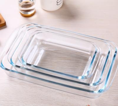 China Sustainable Heat Resistant High Borosilicate 2.2L Rectangular Glass Mold for sale