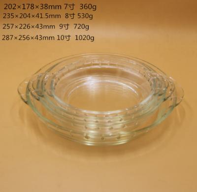 China Sustainable Borosilicate Glass Bakeware With Handle Dishes for sale