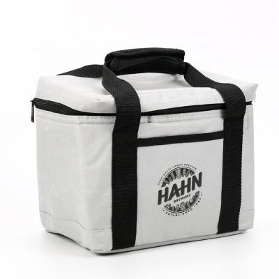 China Waterproof Fashion Beach Polyester Portable Bag Take Away Food Beer Lunch Hot Zipper Bag Picnic Junk Cold Nonwoven Cooler Bag for sale